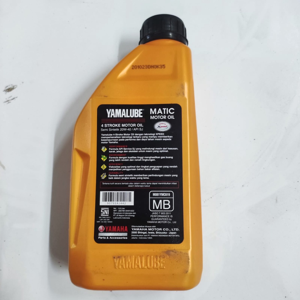 Oli Yamalube matic 20W40 0.8L ORIGINAL