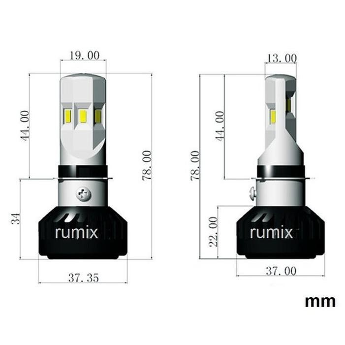 Lampu LED Motor 6 Sisi AC DC H6 35W RTD 6 Mata dan 3 mata RTD 100% Original