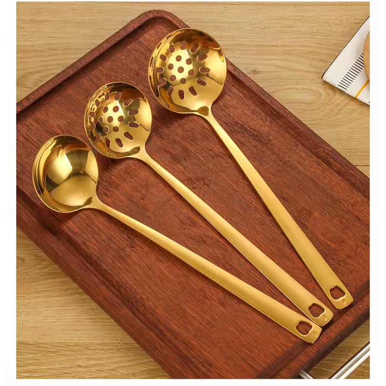 Sendok Centong Ladle Skimmer Boba Sayur Soup Sup Sop Shabu Shabu Gold