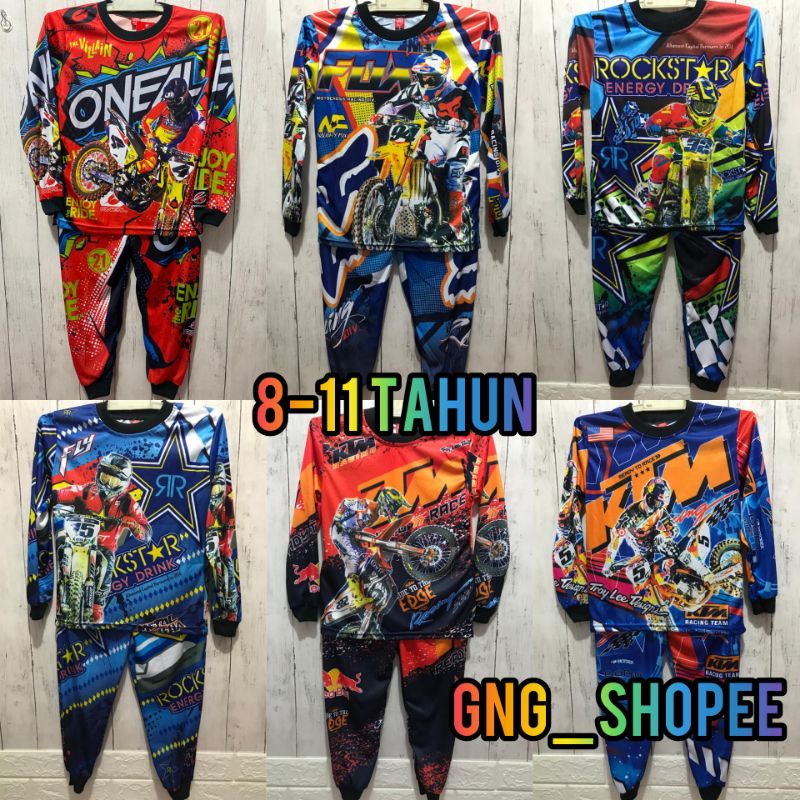 stelan trail anak size 16/18/20 untuk umur 8-11 motor cros