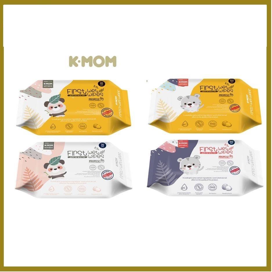 K-mom First Wet Wipes 70s/100s - Tisu Basah