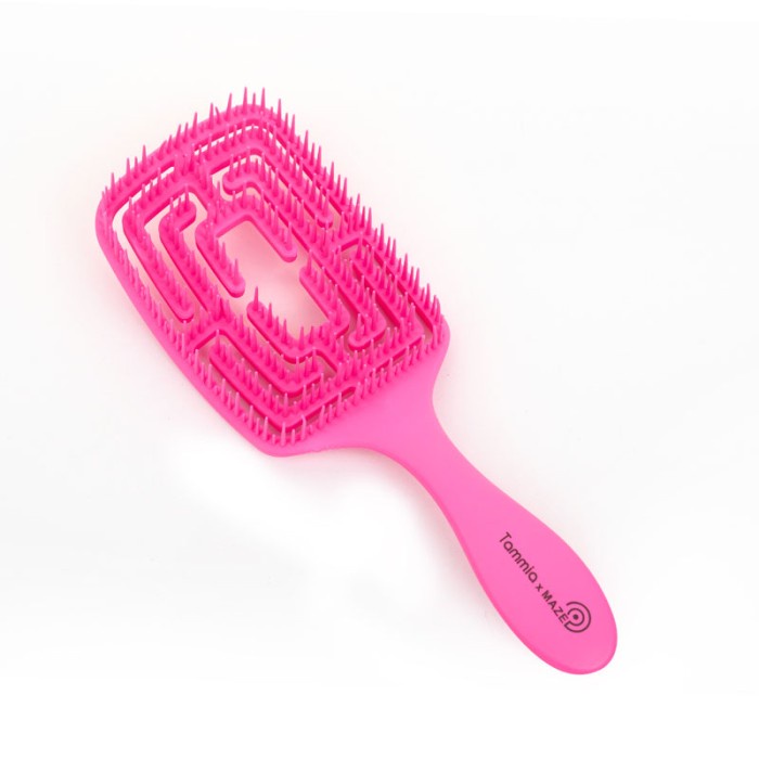 TammiaxMaze WFB-006 L Antibacterial Wonder Flex Detangling Hair Brush - STRAWBERRY-PINK ANANDA_KOSMETIK