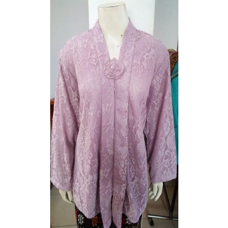 (BrP120/130) Kebaya floy Super & Giga JUMBO BROKAT glitter busui full furing KeroncongBusana-Soft Purple
