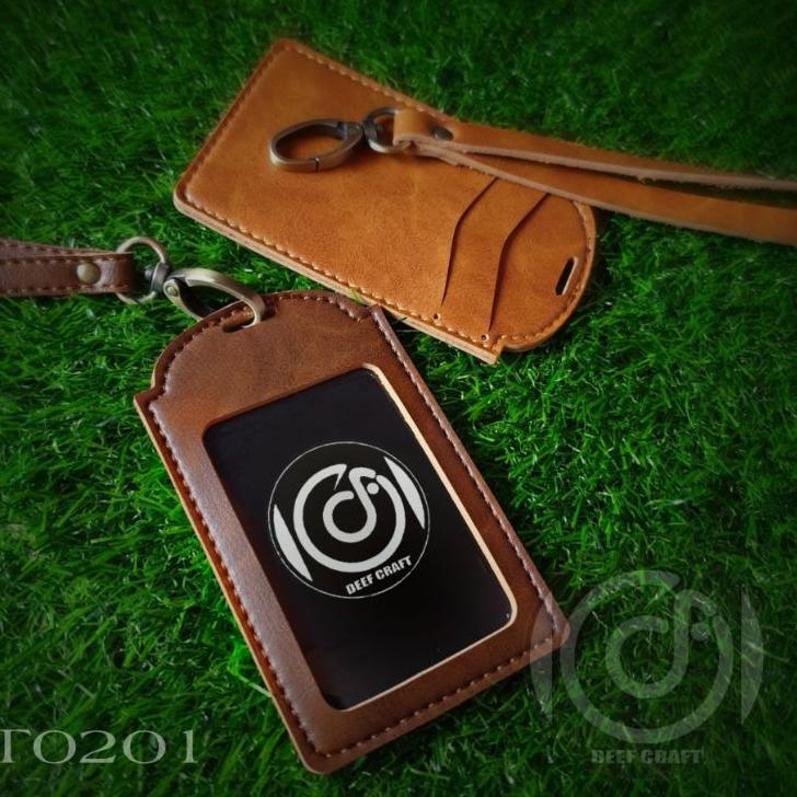

Terbaru - ST0201 Id card holder / name tag kulit / ID Card holder standar 2 slot ..