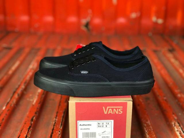 Vans Authentic Navy Sol Black Waffle DT