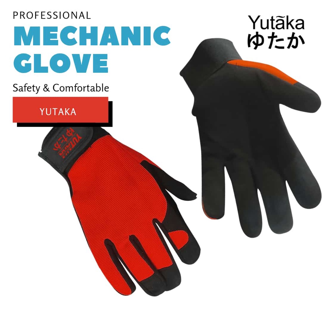 Sarung Tangan motor,sepeda,touring Yutaka warna merah/Sarung Tangan montor yutaka Pendek Glove