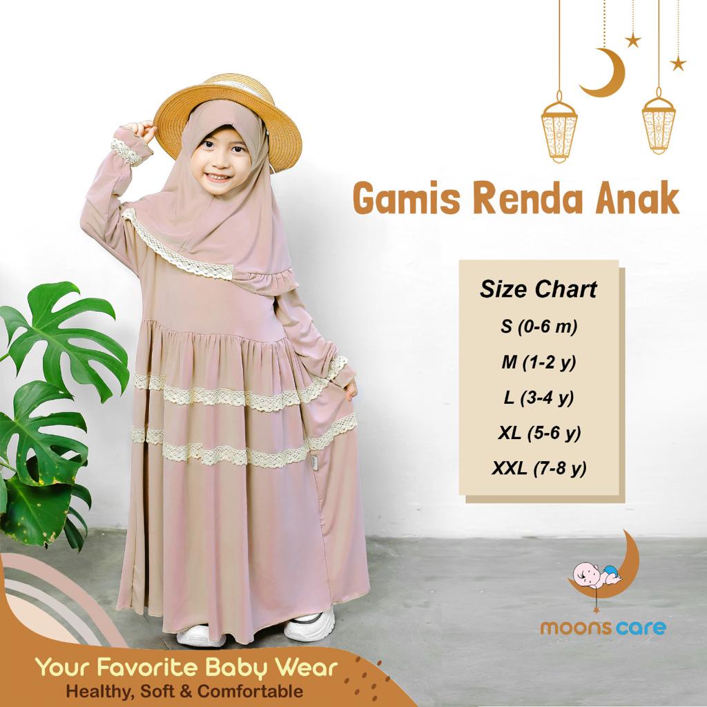 GAMIS RENDA ANAK POLOS Gamis Busana Muslim Anak Perempuan Bayi Premium Bahan ADEM Gamis Bayi POMPOM