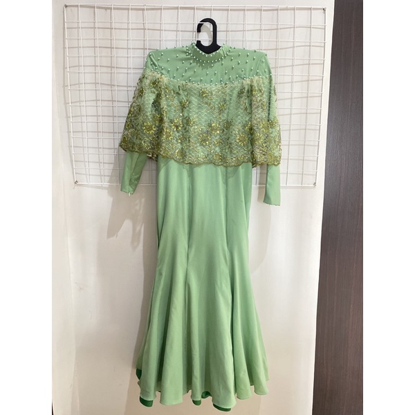 Baju Brismide Dress Wisuda Kebaya Kondang Kondangan hijau