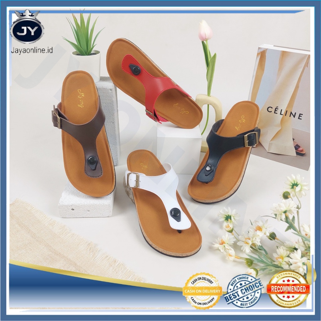 JY MSP 01 Sandal Jepit Wanita Sandal Gesper Cewek Flat Teplek Japit Perempuan Import