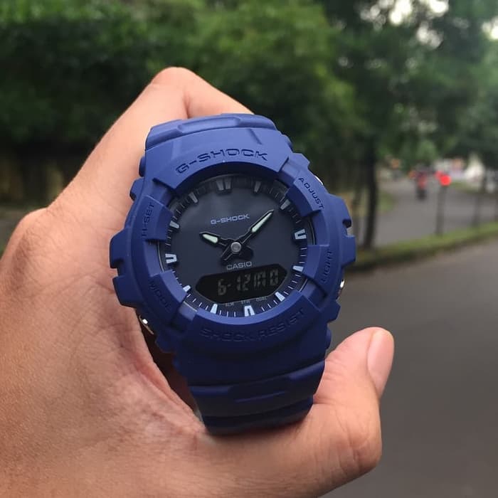 Jam Tangan Pria Casio G-Shock G-100-CU2 Blue Original BM