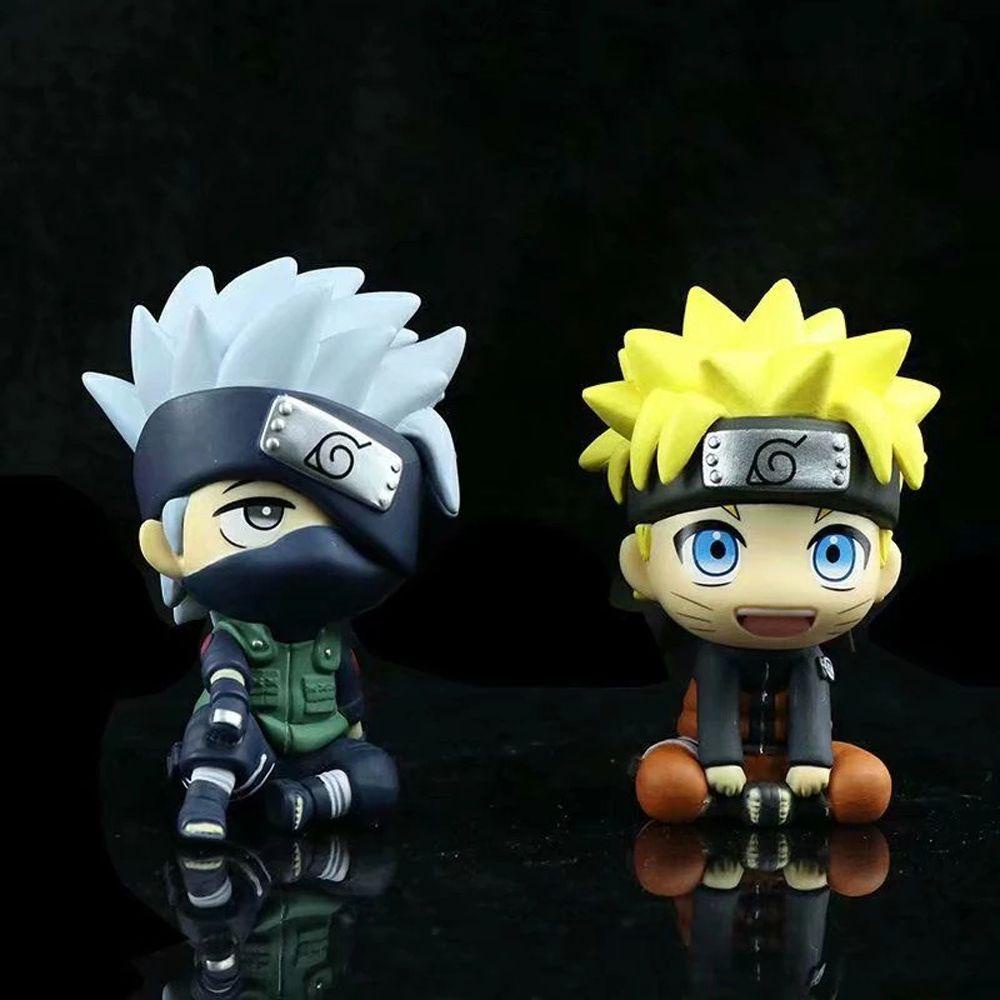 Lanfy Mainan Action Figure Naruto Shippuden Kakashi Uchiha Sasuke Bahan PVC