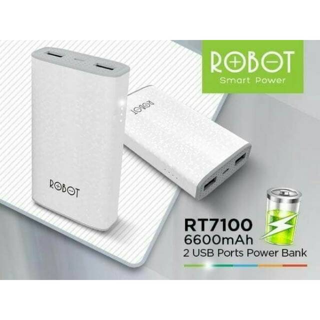 PowerBank ROBOT RT7100 6600 MAH 2usb