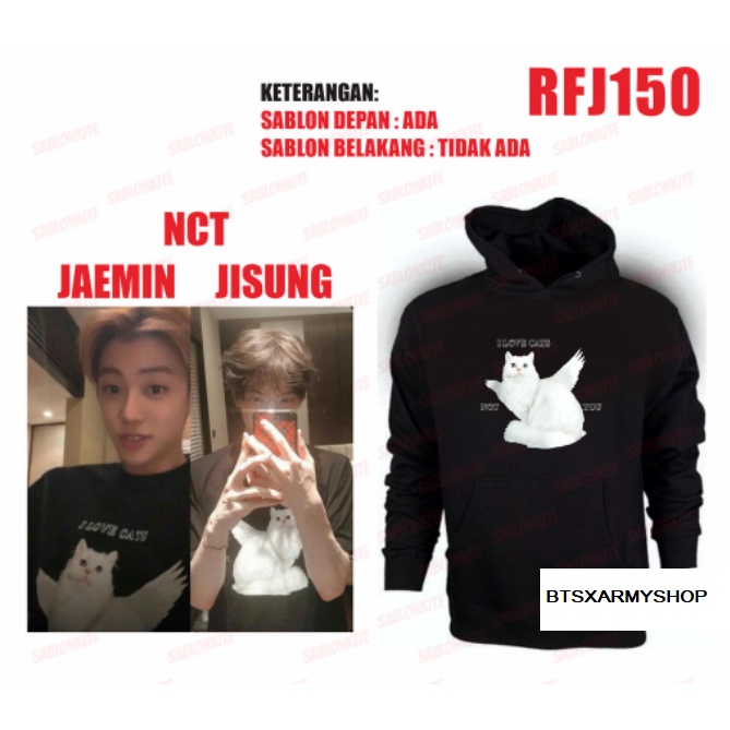 (RF) HOODIE NCT DREAM JAEMIN JISUNG I LOVE CATS / SWEATER NCT / JAKET NCT