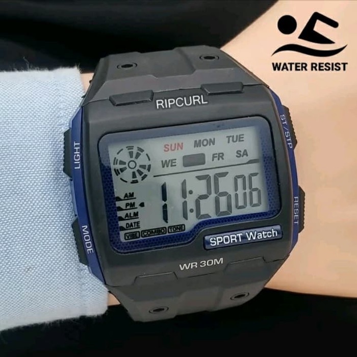 Jam Tangan Pria Original RipCurl Digital Waterresist Biru Keren High Quality Terlaris Best Seller Ta