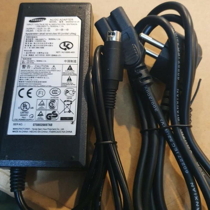 PROMO ADAPTOR SAMSUNG 12V 5A 4 PIN ADAPTOR DVR HIKVISION COLOKAN 4 PIN