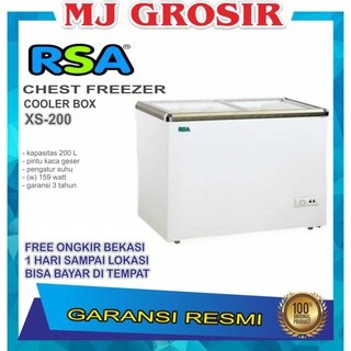 RSA XS 200 CHEST FREEZER BOX SLIDING 200 L LEMARI PEMBEKU BY GEA