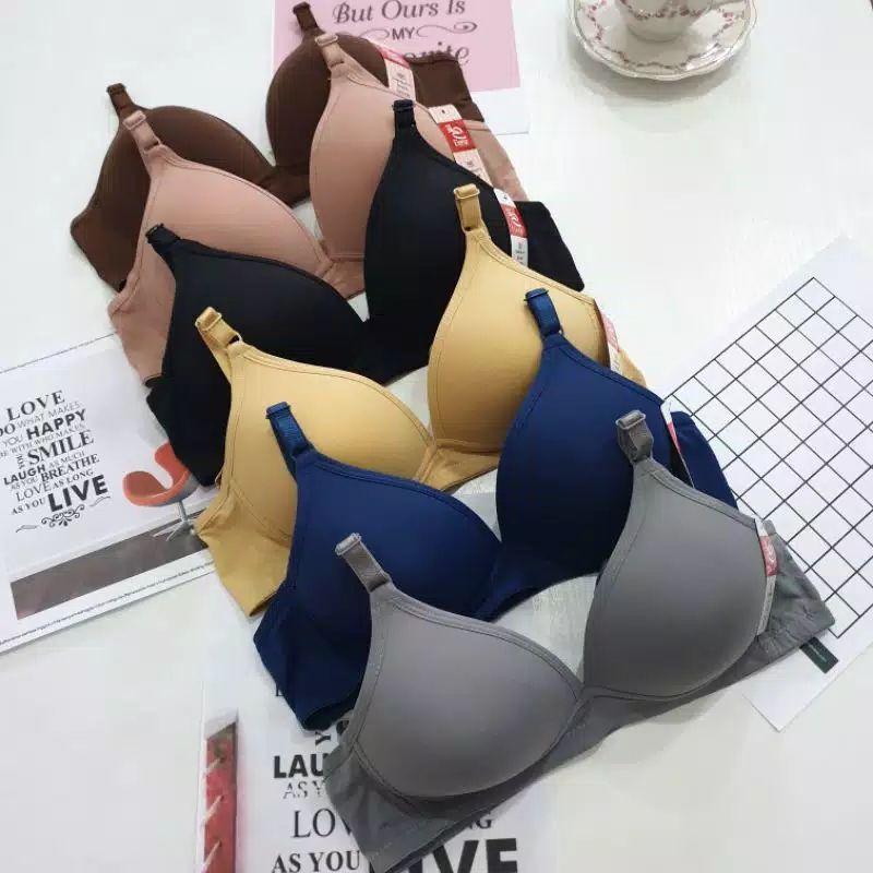 Bra Fashion Deep V - Busa Tipis &amp; Tanpa Kawat Cup B Elena 24027B / BH