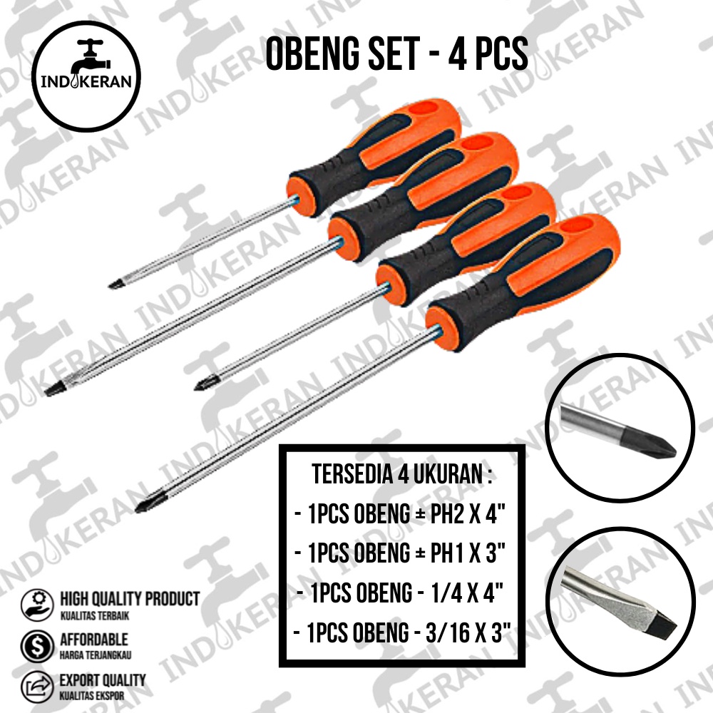 INDOKERAN - Obeng Set - 4 Pcs