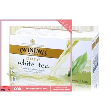 

⭐COD⭐ TEH PUTIH 25 SACHET - Pure White Tea 37.5 gr - Twinings Of London