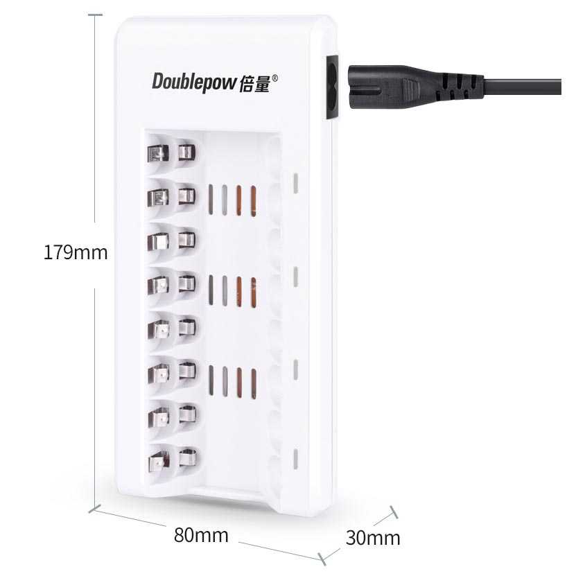 (100% BARANG ORI) DOUBLEPOW Charger Baterai 8 slot for AA/AAA - DP-K18