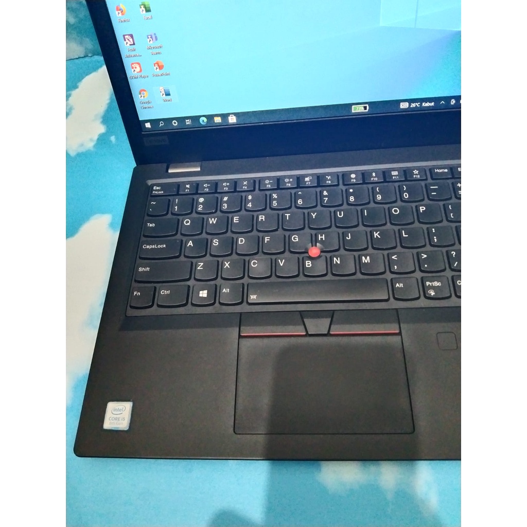 leptop LE thingpad L380, Touchscreen ram 8gb SSD 256 core i5 generasi 8 keyboard backlit