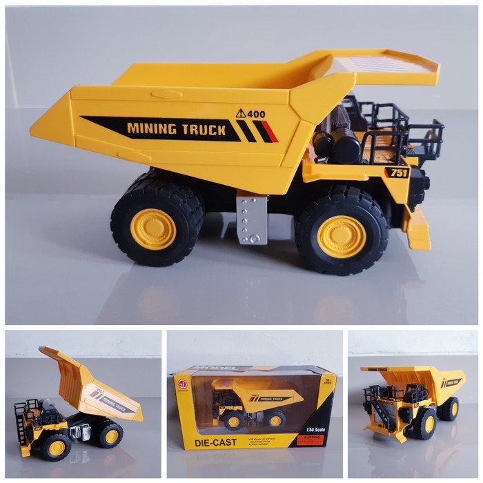 Diecast Dump Truck Alloy - Mainan Miniatur Mobil Truk Tambang Big Foot