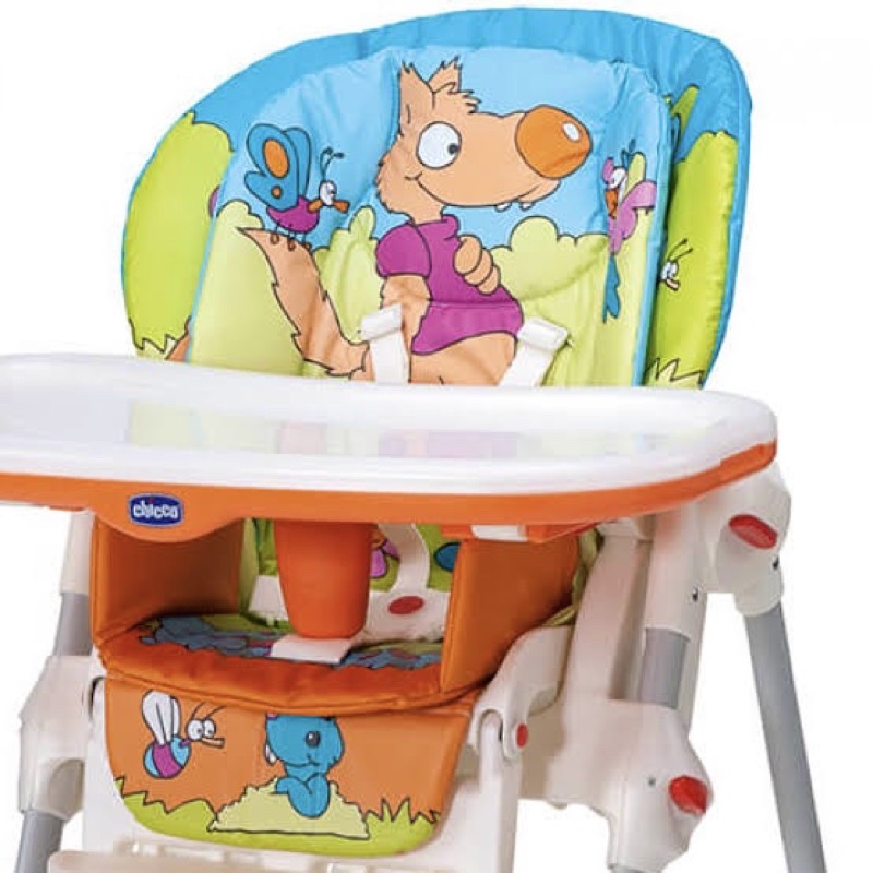 Preloved Chicco Polly 2 in 1 High Chair Wood Friends