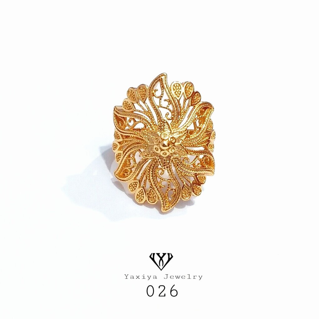 

Cincin Emas Dubai Perhiasan Lapis Emas 18K Yaxiya Jewerly 026