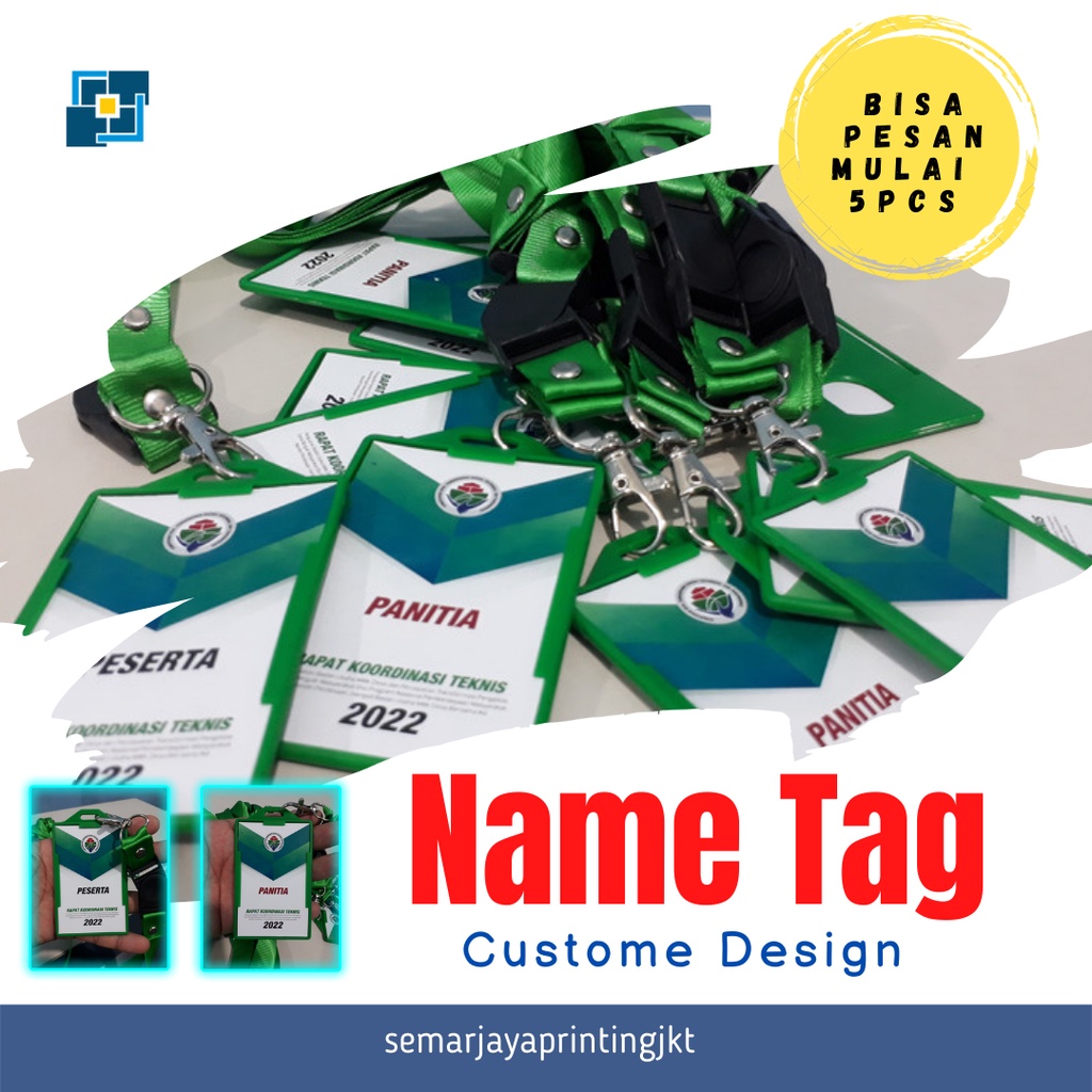 Jual Name Tag Panitia/ Id Card/plastik Name Tag/tali Id Card/tali ...