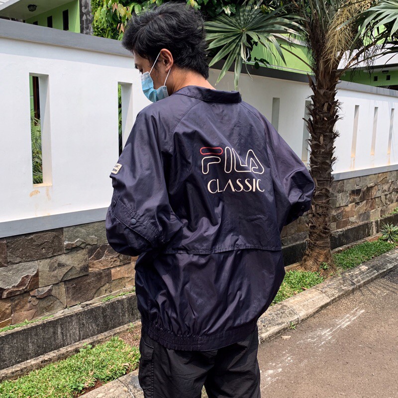 THRIFT FILA CLASSIC WINDBREAKER JACKET