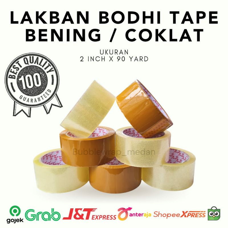 

LAKBAN Super Clear HOKI tape 48mmx90yard bening dan coklat Tebal