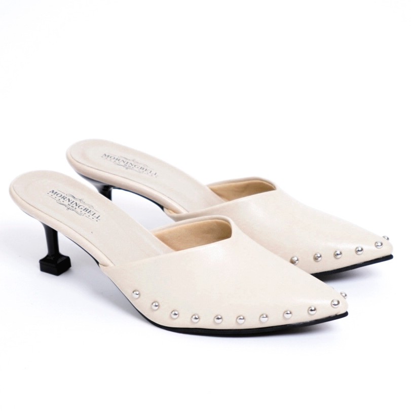 Morningbell - sepatu wanita mules hak 5CM / bustong wanita morningbell