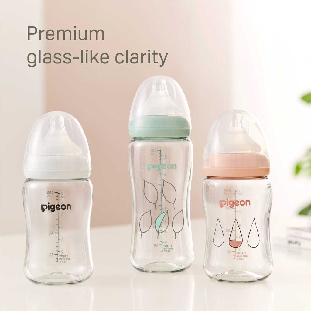 Pigeon Botol T-Ester Wide Neck w/ P-Plus Nipple 300ML - Botol Susu Anak Bayi