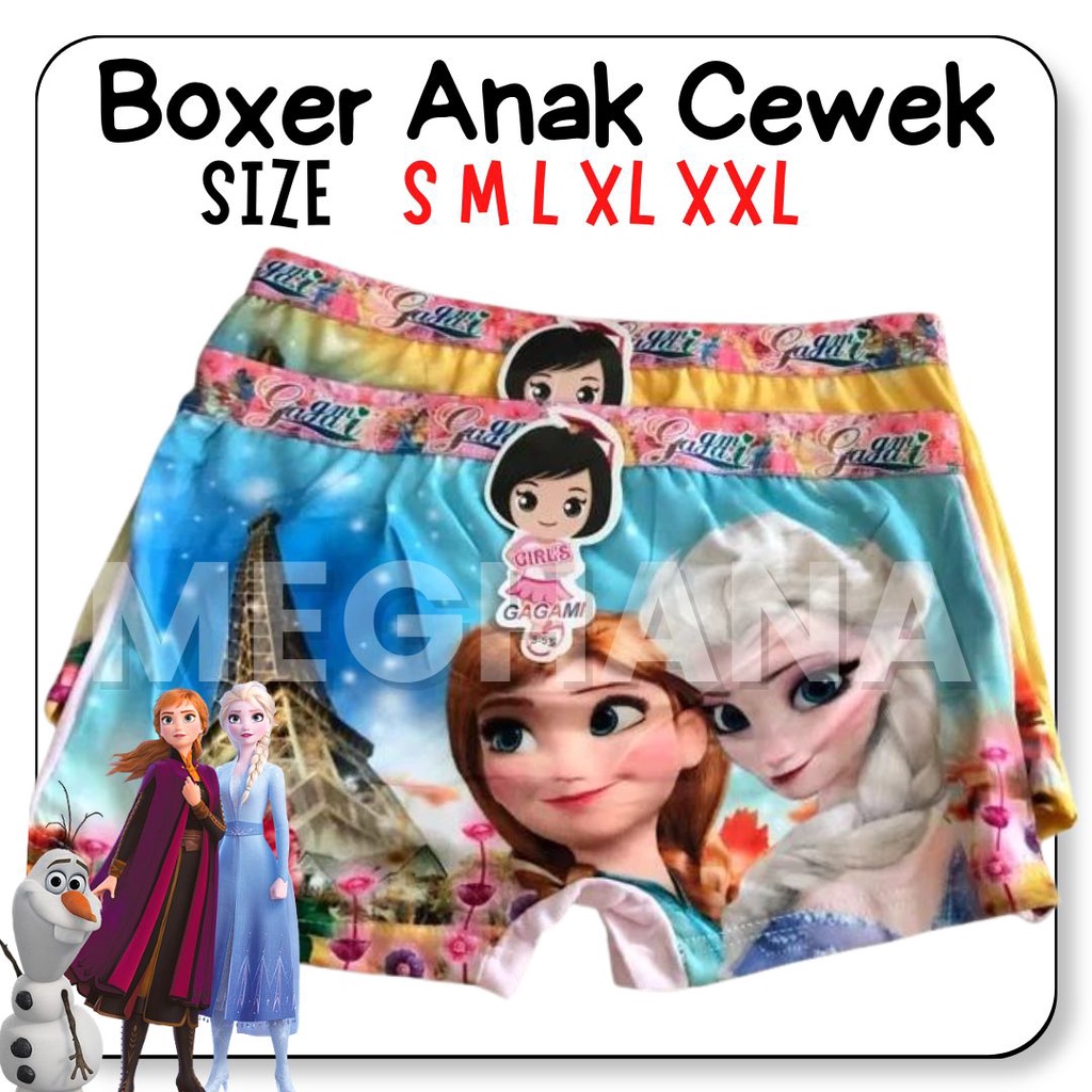 Celana Dalam Boxer Anak Perempuan Cewek 3-4 Tahun