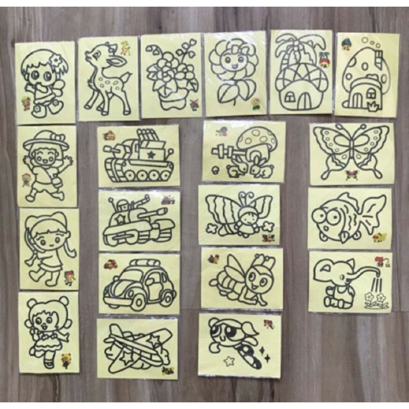 Mewarnai Pasir | Mainan mewarnai dengan pasir | mainan jadul