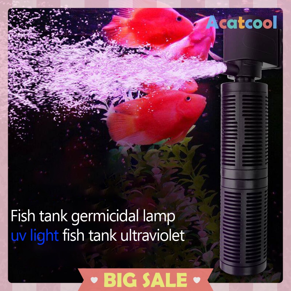 Aquarium Oxygen Filter 3 in 1 Submersible Fish Tank Silent Aeration Pump