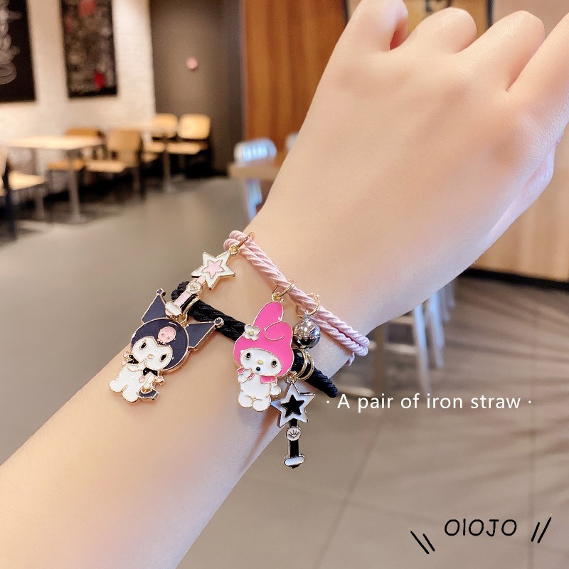 Set / 2pcs Gelang Magnet Multilayer Dapat Disesuaikan Desain satwa Untuk Pasangan - ol