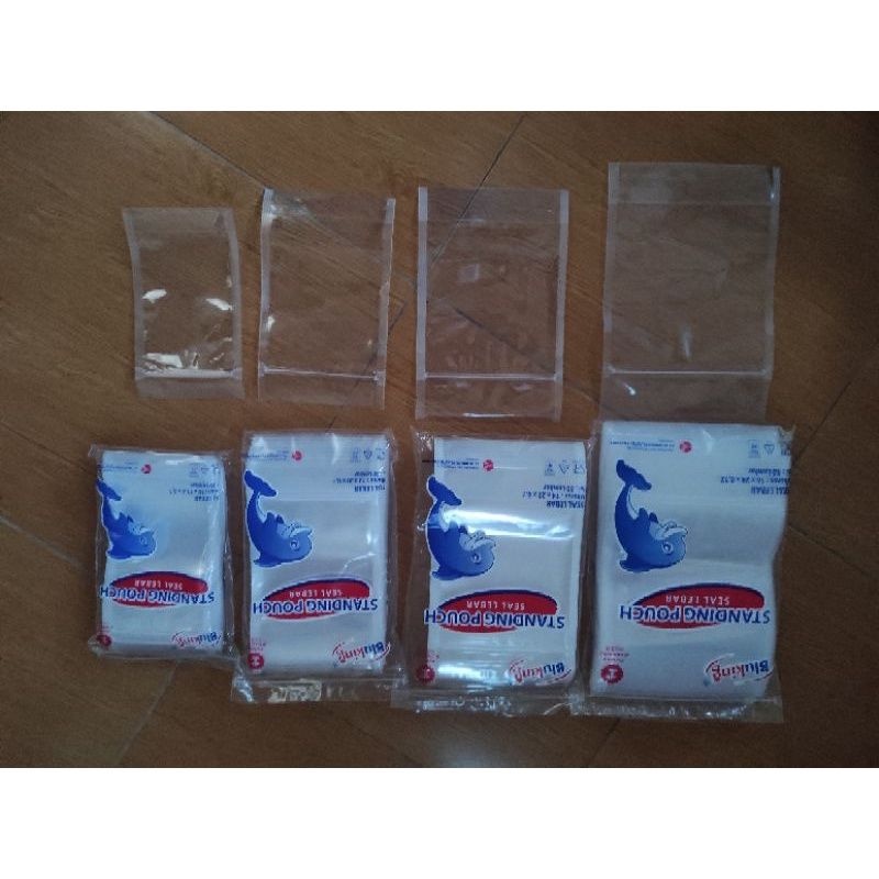 STANDING POUCH DOUBLE SEAL PLASTIK KLIP ISI 50 LEMBAR