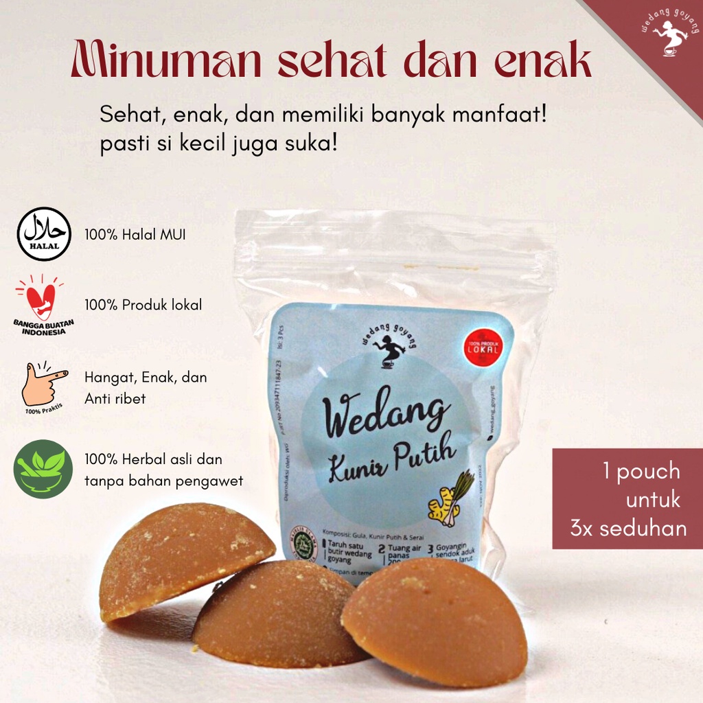 

Wedang Goyang Kunyit Putih Jamu Instan isi 5 pack / 15 seduhan