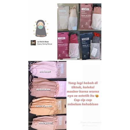 Masker KF94 Hits Keren Warna Nude Pastel/ Mouson