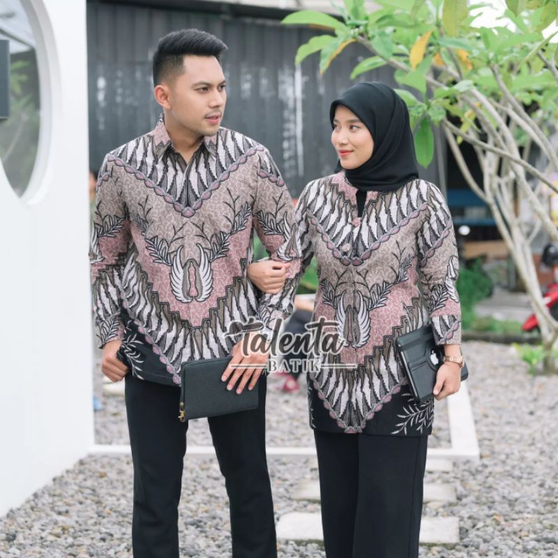 batik pria batik wanita lengan panjang batik Couple seragam kantor furing jumbo