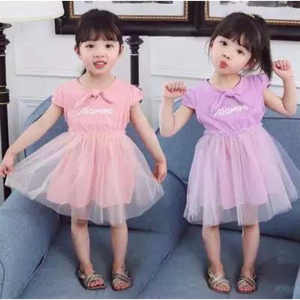BARU! LIA020 Dress Korea Bayi 1-4 tahun Perempuan Fashion Terlaris Baju Pesta Pergi Jalan