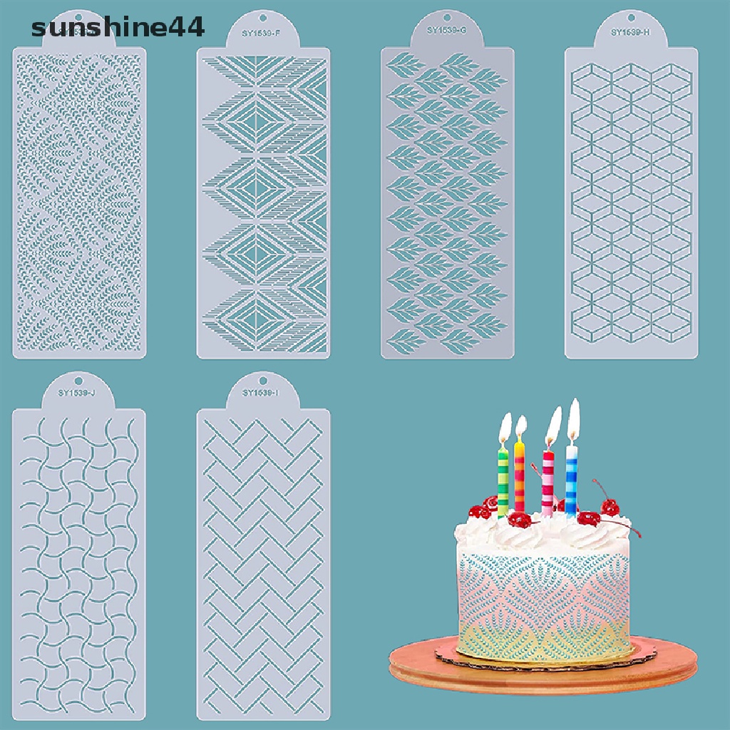 Sunshine Cetakan Stensil Cutting Dies Motif Mesh Bahan Plastik Untuk Scrapbook / Craft Diy