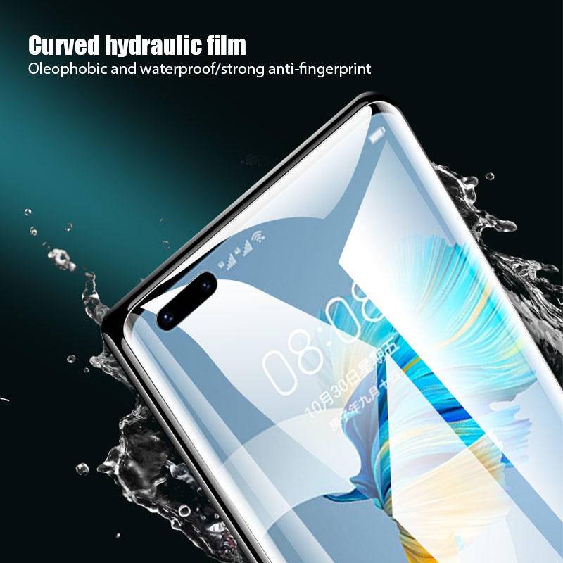 Film Pelindung Layar 360 Full Cover HD Hydrogel Untuk Huawei P50 P40 P30 Pro Mate 30 40 Pro Honor 50 Pro