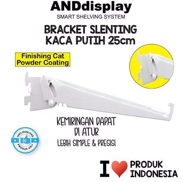 DAUN BRACKET SLENTING KACA 25 CM BRAKET SEPATU ADJUSTABLE