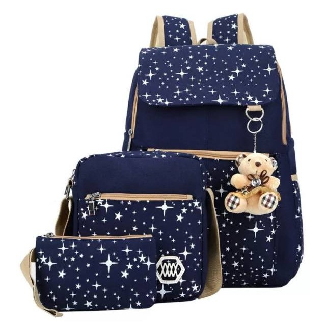 ARMELIA SHOP_Tas Sekolah Anak_Tas Anak Perempuan_Tas Ransel Backpack Korea Fashion _Bintang Tutup