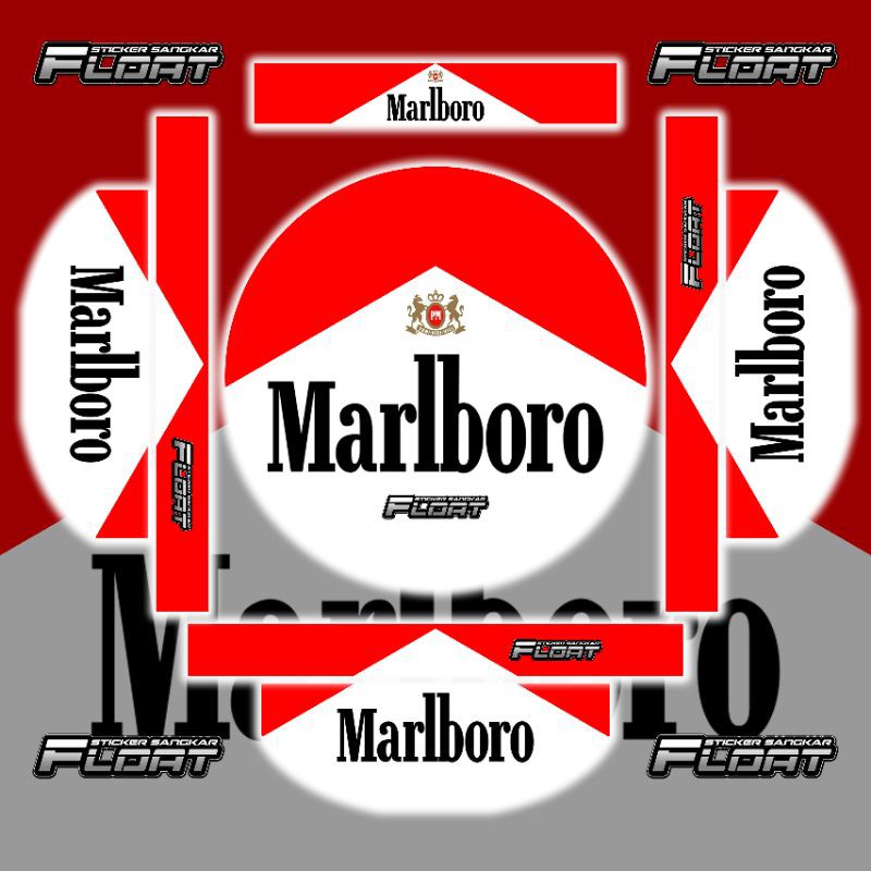 TERMURAH STIKER STICKER DECAL SANGKAR TEBOK LOVEBIRD UNIVERSAL MOTIF MERAH PUTIH