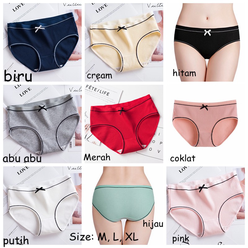 Celana dalam wanita dari katun celana dalam bernapas besar size c192
