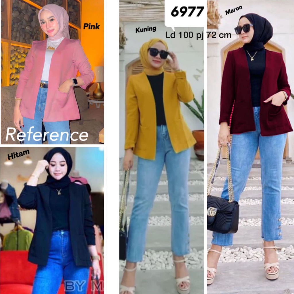 BLAZER WANITA SCUBA import MV-6977 / 7781