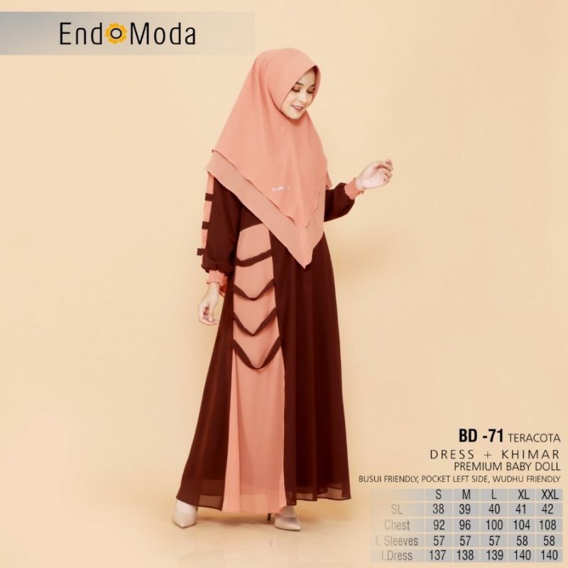 GAMIS ENDOMODA BD71 SATU  SET HIJAB